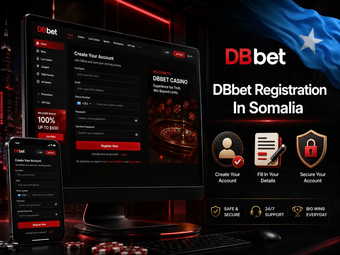 DBbet Registration In Somalia